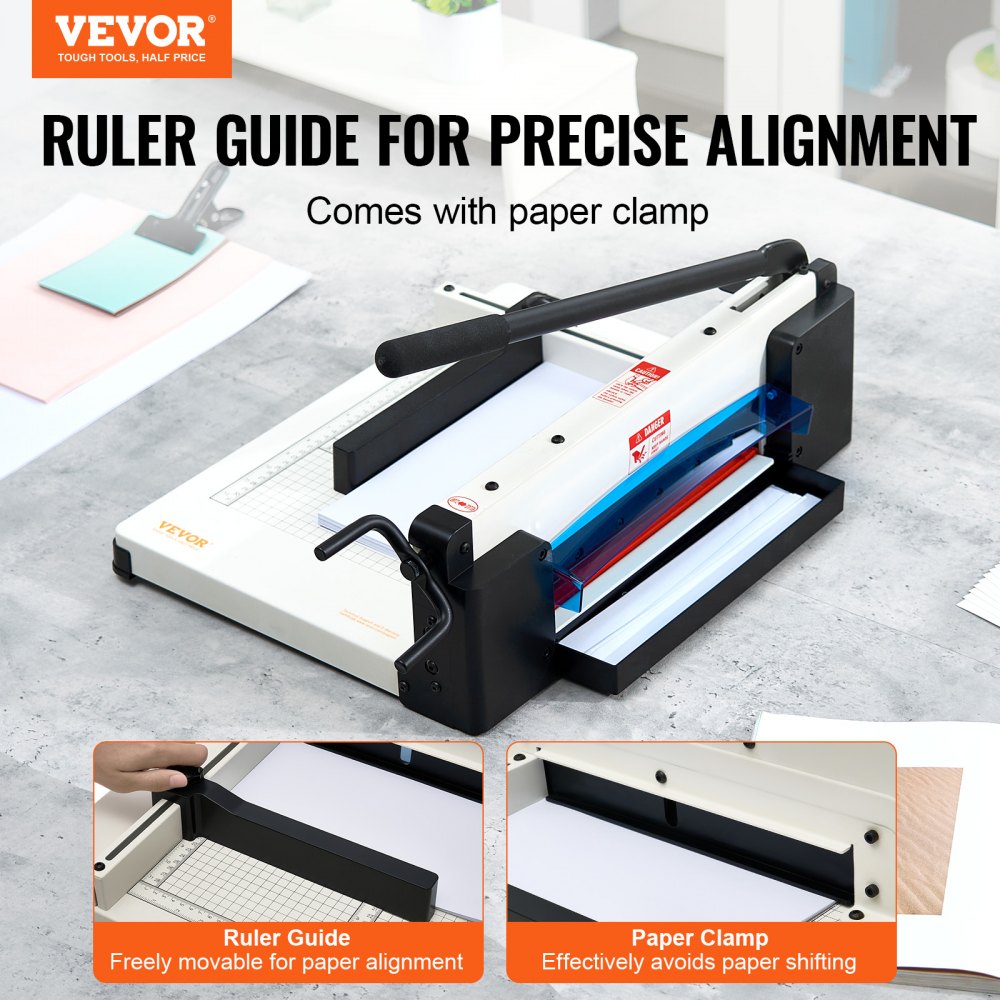 Paper Cutter 12" A4 Guillotine Paper Trimmer 400 Sheet Capacity Metal Base