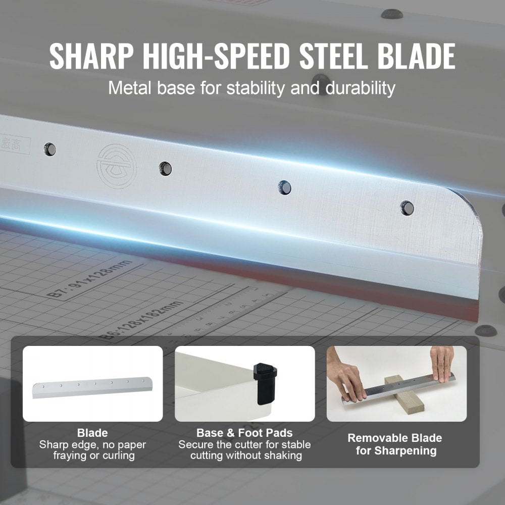 Paper Cutter 12" A4 Guillotine Paper Trimmer 400 Sheet Capacity Metal Base