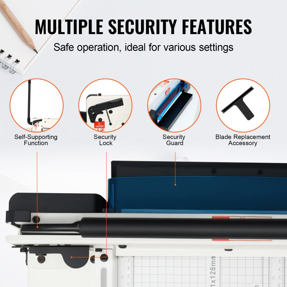 Paper Cutter 12" A4 Guillotine Paper Trimmer 400 Sheet Capacity Metal Base