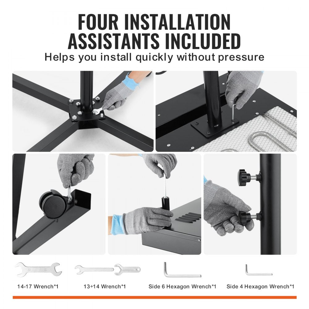 Bostome 18x18" flash dryer with adjustable stand and stainless steel heating element.