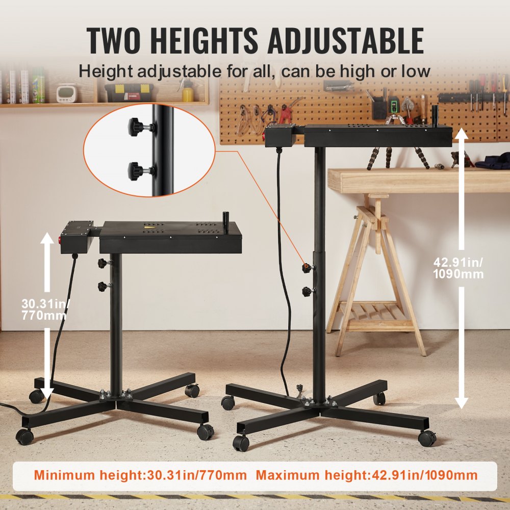 Bostome 18x18" flash dryer with adjustable stand and stainless steel heating element.