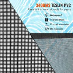 Pool Fence, 4 x 48 FT Pool Fences for Inground Pools, Removable Child Safety Pool Fencing, Easy DIY Installation Swimming Pool Fence, 340gms Teslin PVC Pool Fence Mesh Protects Kids and Pets