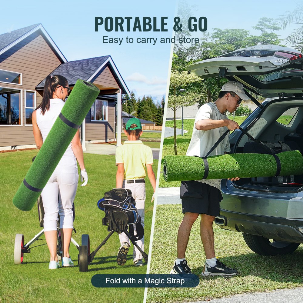 5x4ft Golf Hitting Mat Turf Golf Training Aid Indoor Outdoor Practice