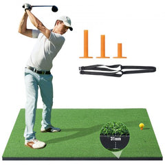 5x5ft Golf Hitting Mat Turf Golf Training Aid Indoor Outdoor Practice