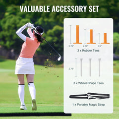 5x4ft Golf Hitting Mat Turf Golf Training Aid Indoor Outdoor Practice
