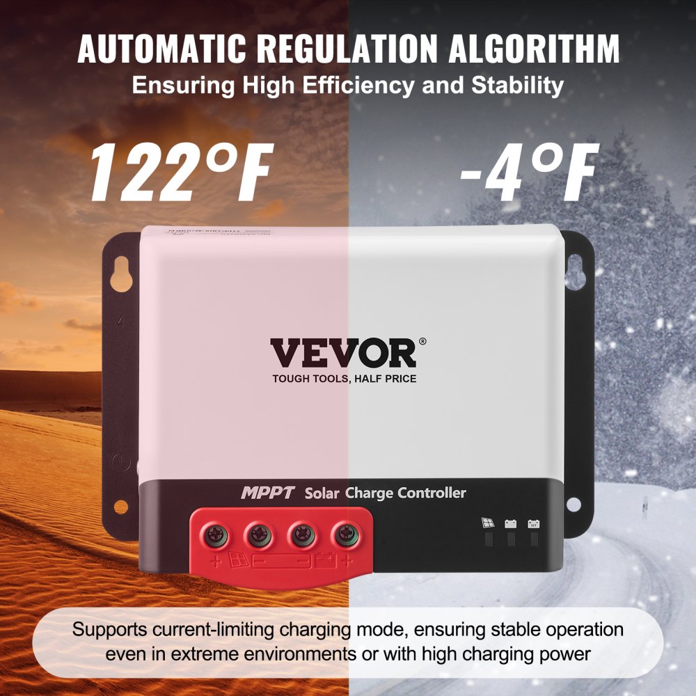 Bostome 40A MPPT solar charge controller with Bluetooth module for 12V/24V systems.