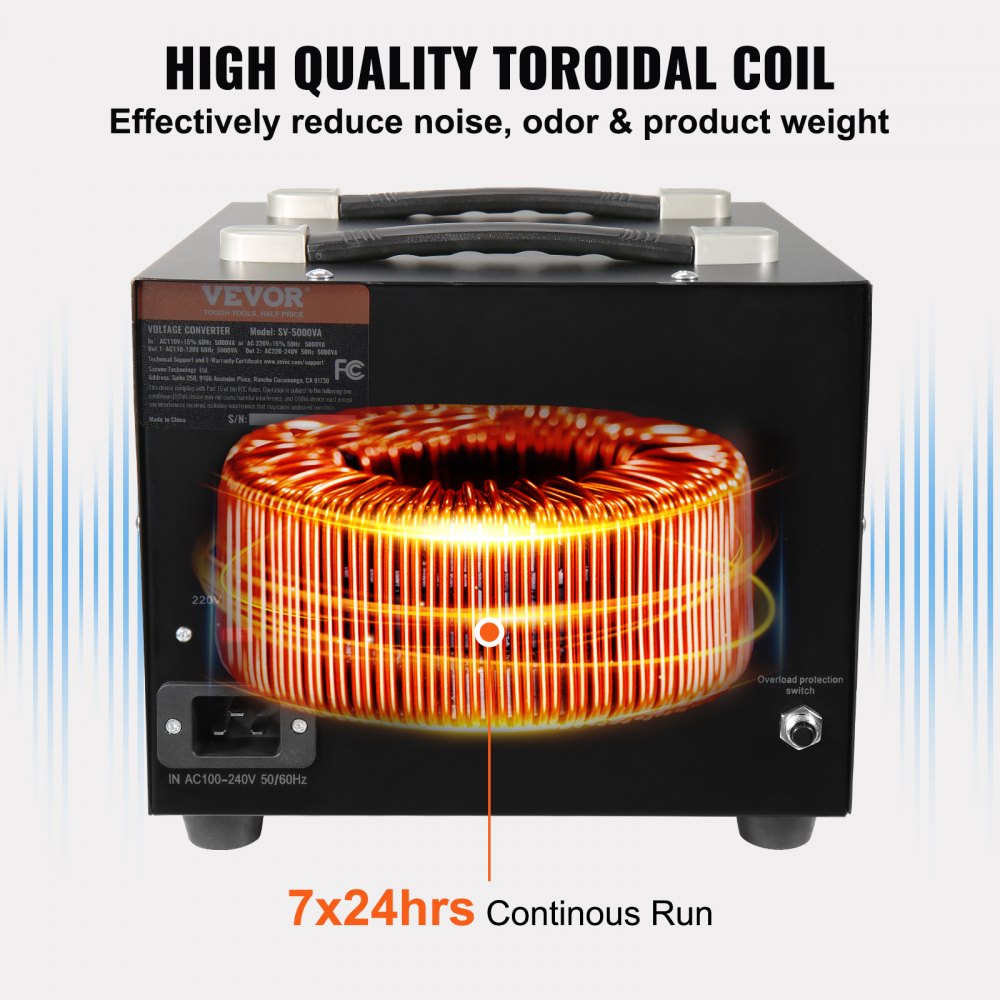 Voltage Converter Transformer, 3000W, Heavy Duty Step Up/Down Transformer, Convert from 110 Volt to 220 Volt and  from 220 Volt to 110 Volt, with US Outlet EU Outlet 5V USB Port, CE Certified