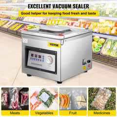 Chamber Vacuum Sealer DZ-260C Kitchen Food Chamber Vacuum Sealer, 110V Packaging Machine Sealer for Food Saver, Home, Commercial Using