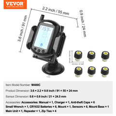 RV Tire Pressure Monitoring System Real Time Trailer TPMS 6 Sensors