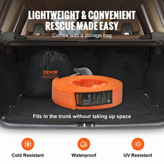 ATV Car Tow Strap with Hooks 2"x20` 17000 lbs, Tow Straps with Safety Hooks, Car Heavy Duty Recovery Rope for Trucks Vehicles Towing Accessories, Tow Cable for for Roadside Recovery