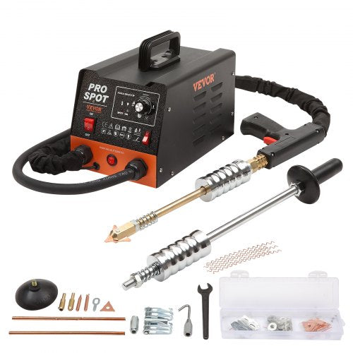 Stud Welder Dent Repair Kit, 3KW Spot Welder Dent Puller with 6 Welding Modes, Auto Body Spot Welding Dent Puller Machine & 16 Types of Welding Accessories for Car, Truck, Motorcycle Dent Repair