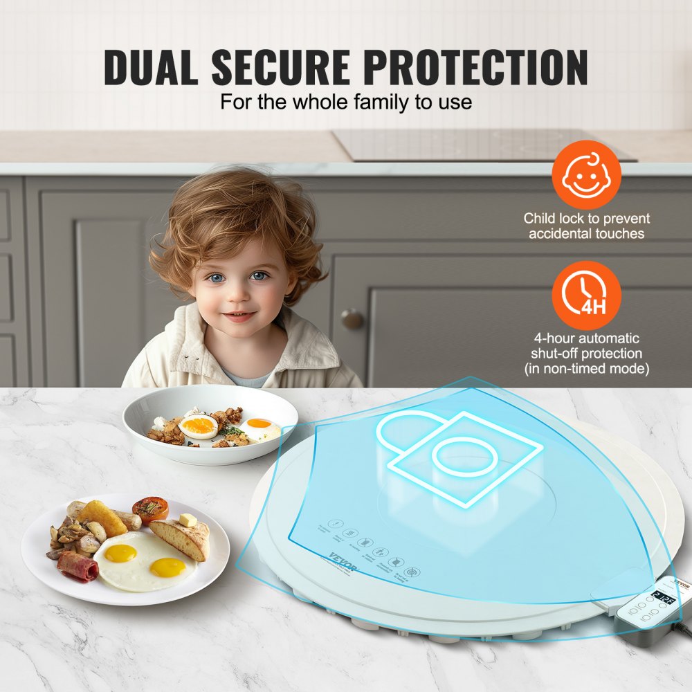 Electric Warming Tray Rollable Food Warming Mat w/ Temp Control for Buffet