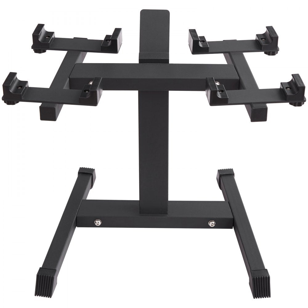 Adjustable Dumbbell Stand, Home Fitness Rack and Stand with Media Rack, Safe and Convenient Dumbbell Weight Holder, Compact Dumbbell Storage Rack Perfect for Home Gym Strength Training
