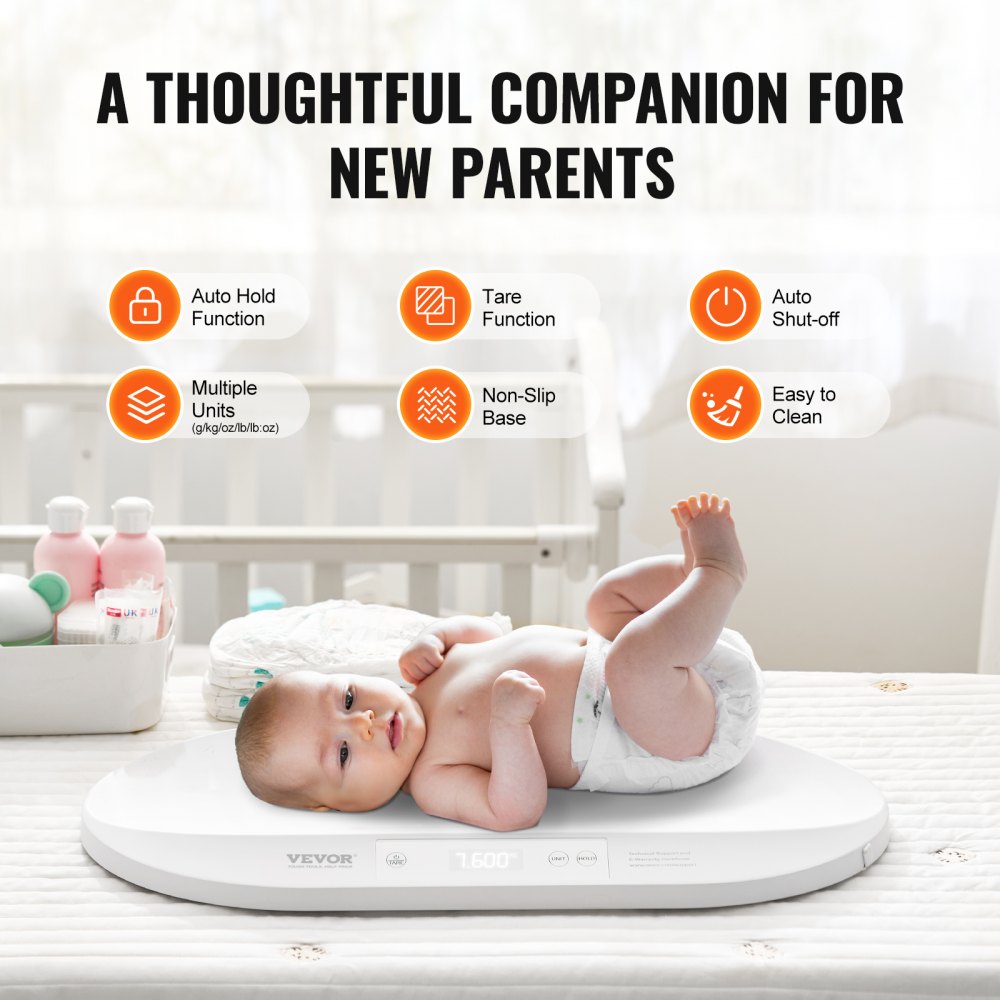 Baby Scale Digital Infant Scale with Measuring Tape Hold & Tare Function