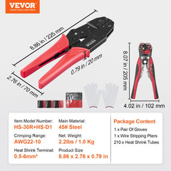Bostome ratcheting crimping tool set with color-coded jaws and ergonomic handles for easy use.