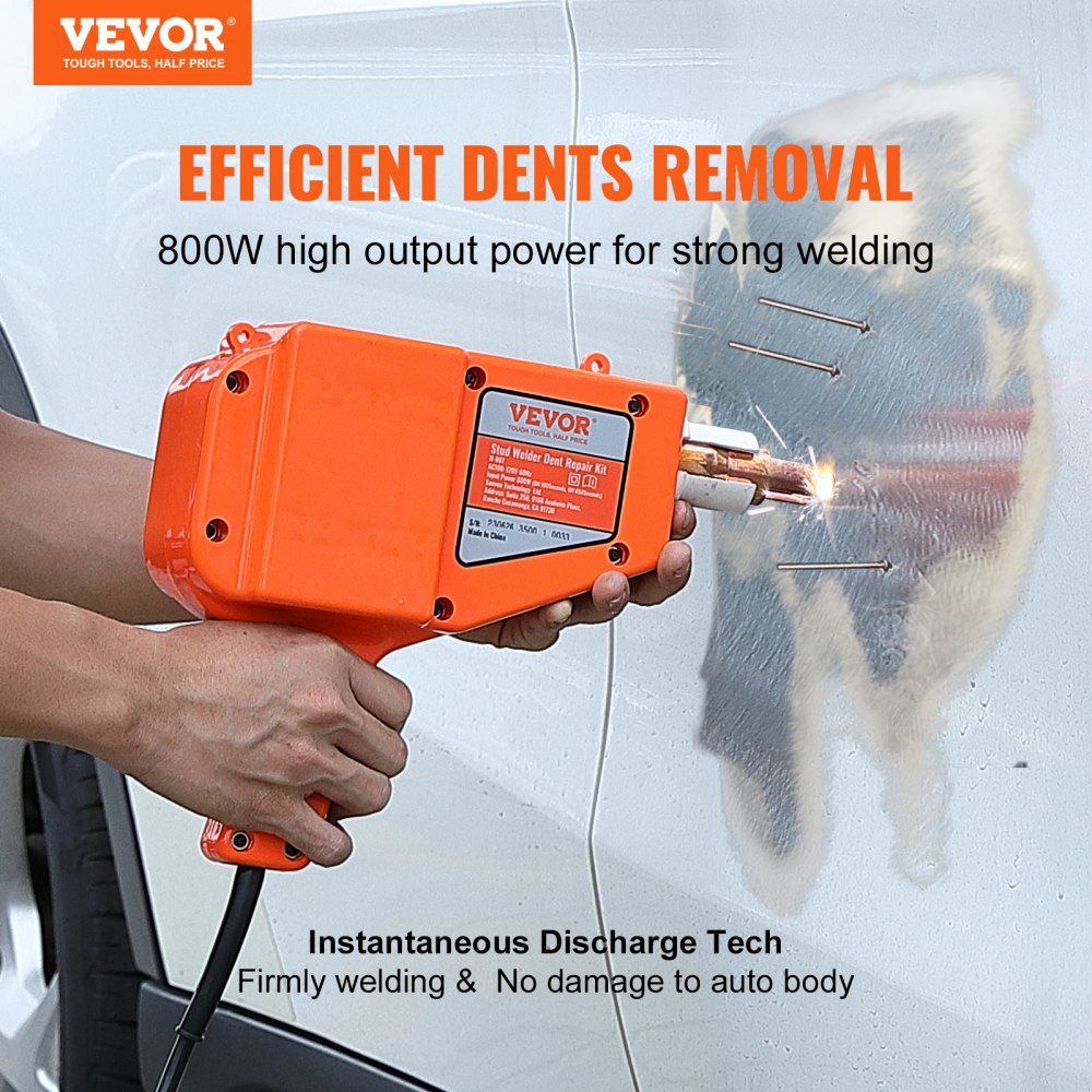 Stud Welder Dent Repair Kit, 800W Spot Welder Stud with 5 Welding Mode, Auto Body Dent Welder Repair Machine with 13 Types of Welding Accessories for Car, Truck, Motorcycle Dent Repair