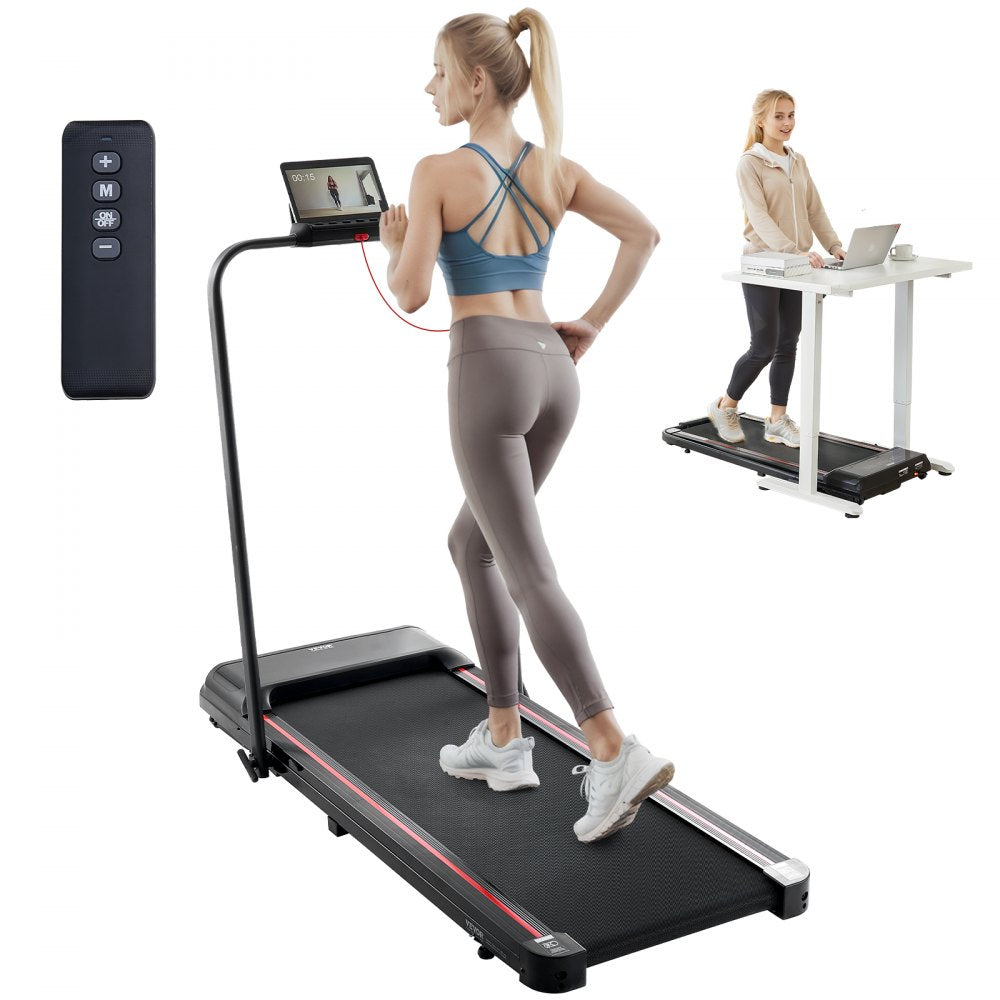 Walking Pad Under Desk Treadmill with Handle Bar for Home Office