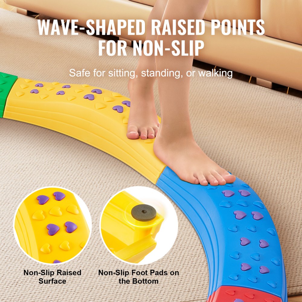 Kids Balance Beam Stepping Stones Gymnastics Children Balance Board 8 PCS