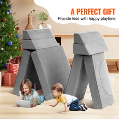 Play Couch, Modular Kids Nugget Couch 15pcs, Toddler Foam Sofa Couch with High-density 25D Sponge for Playing, Creating, Sleeping, Imaginative Kids Furniture for Bedroom and Playroom