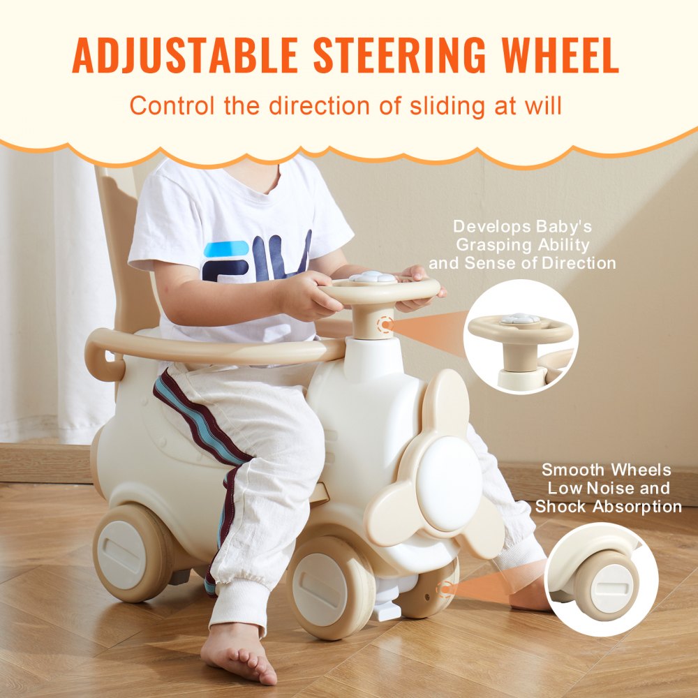 5 in 1 Rocking Horse for Toddlers 1-3 Years Ride on Toy with Trampoline