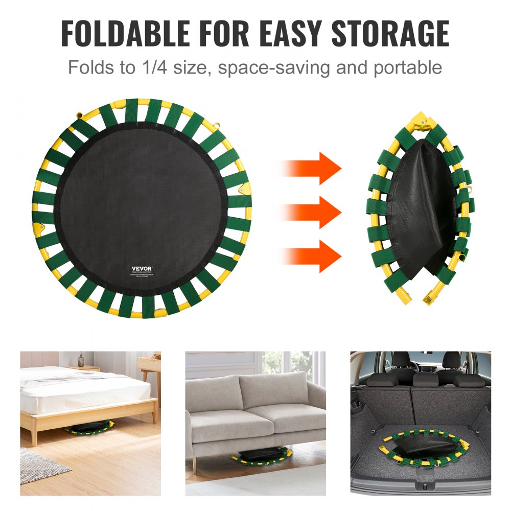 3FT Trampoline for Kids Indoor/Outdoor Foldable Baby Toddlers Trampoline