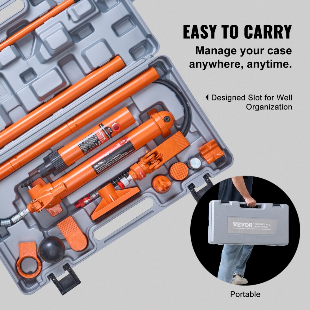 10 Ton Hydraulic Jack Air Pump Lift Ram Body Frame Porta Power Repair Kits