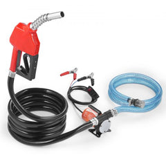 Fuel Transfer Pump 12V 8 GPM 1/6 HP Diesel Pump with Auto Fuel Nozzle