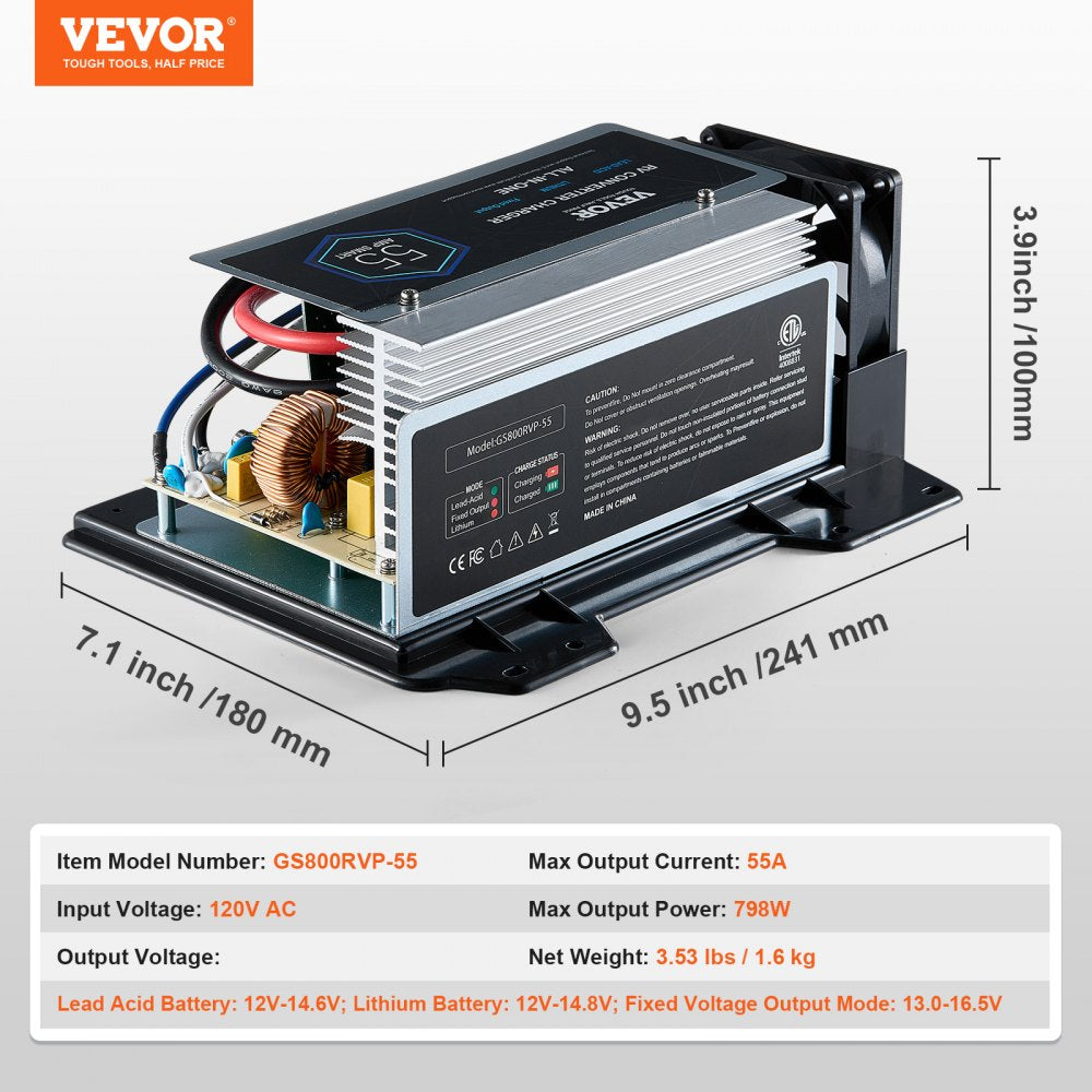 WF-8955-AD-MBA Main Board Assembly 55 Amp RV Converter Replacement Unit