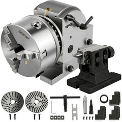 6-inch 3-jaw chuck milling machine with adjustable dividing plates and MT3 tailstock.