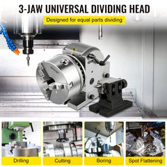 Bostome BS-1 Dividing Head Set with 6" 3-jaw chuck and adjustable dividing plates.