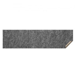 Gray and brown non-slip rug pad, 0.24" thick, measuring 25" x 94.5", made of polyester.