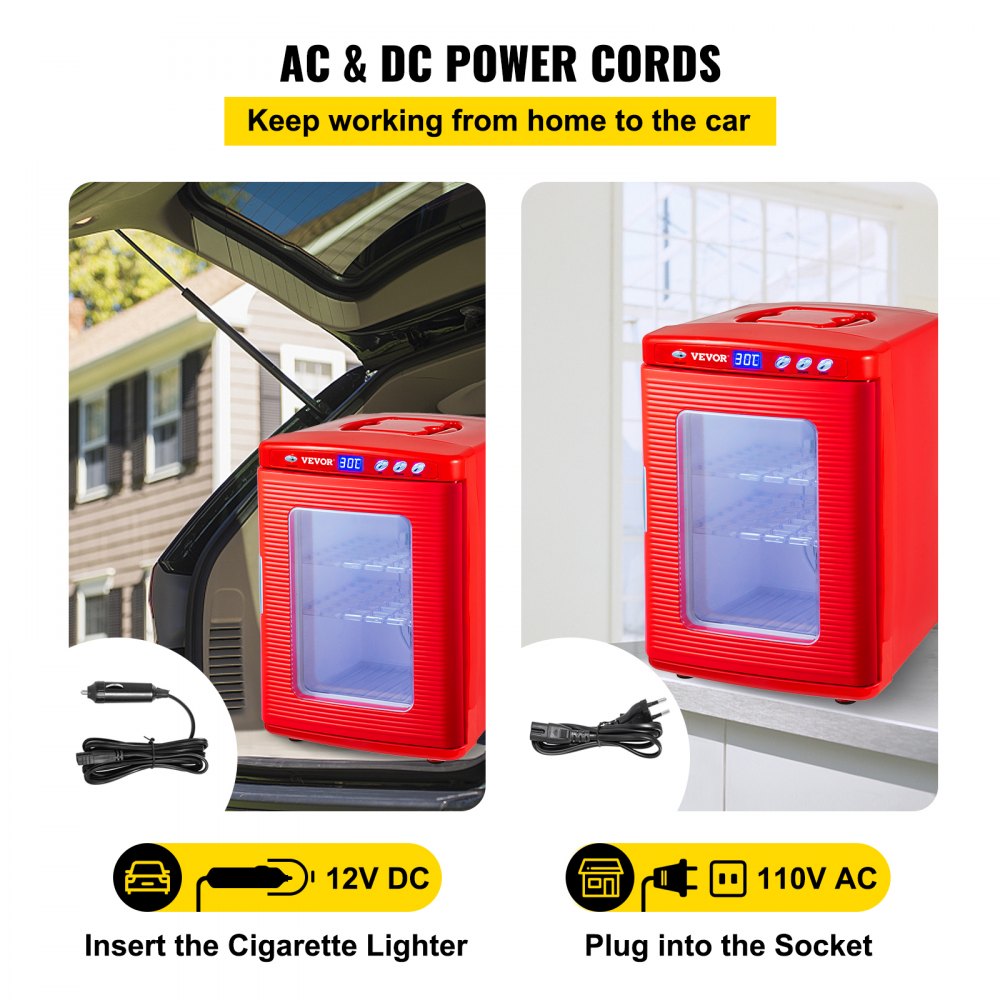 Red Reptile Incubator 25L Scientific Lab Incubator Digital Incubator Cooling and Heating 5-60°C Reptile Egg Incubator 12V/110V Work for Small Reptiles