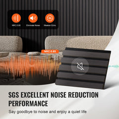 Black Oak wood slat acoustic panel, 94.5"x7.9", designed for noise reduction and wall decor.