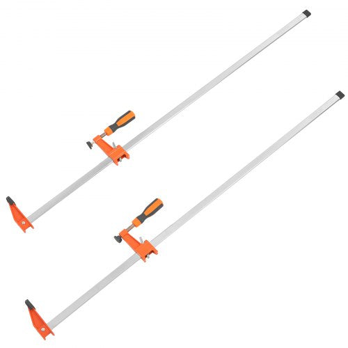 Bar Clamps for Woodworking, 2-Pack 36" Clamp/Spreader, Quick-Change F Clamp with 600 lbs Load Limit, 2.5" Throat Depth, Cast Iron and Carbon Steel, Wood Clamps for Woodworking Metal Working