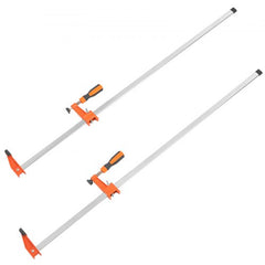 Bar Clamps for Woodworking, 2-Pack 36" Clamp/Spreader, Quick-Change F Clamp with 600 lbs Load Limit, 2.5" Throat Depth, Cast Iron and Carbon Steel, Wood Clamps for Woodworking Metal Working