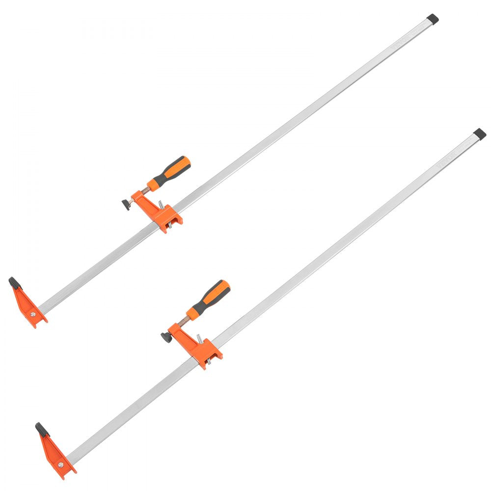 Bar Clamps for Woodworking, 2-Pack 36" Clamp/Spreader, Quick-Change F Clamp with 600 lbs Load Limit, 2.5" Throat Depth, Cast Iron and Carbon Steel, Wood Clamps for Woodworking Metal Working