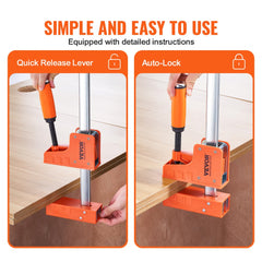 Bar Clamps for Woodworking, 2-Pack 50" Parallel Clamp Set, F Clamp with 1100 lbs Load Limit, Even Pressure, High-strength Plastic and Carbon Steel, Wood clamps for Woodworking Metal Working