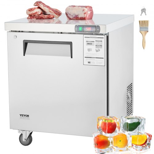28" Commercial Frozen Refrigerator Sandwich & Salad Prep Table 7.4 Cu. Ft