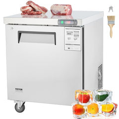 28" Commercial Frozen Refrigerator Sandwich & Salad Prep Table 7.4 Cu. Ft