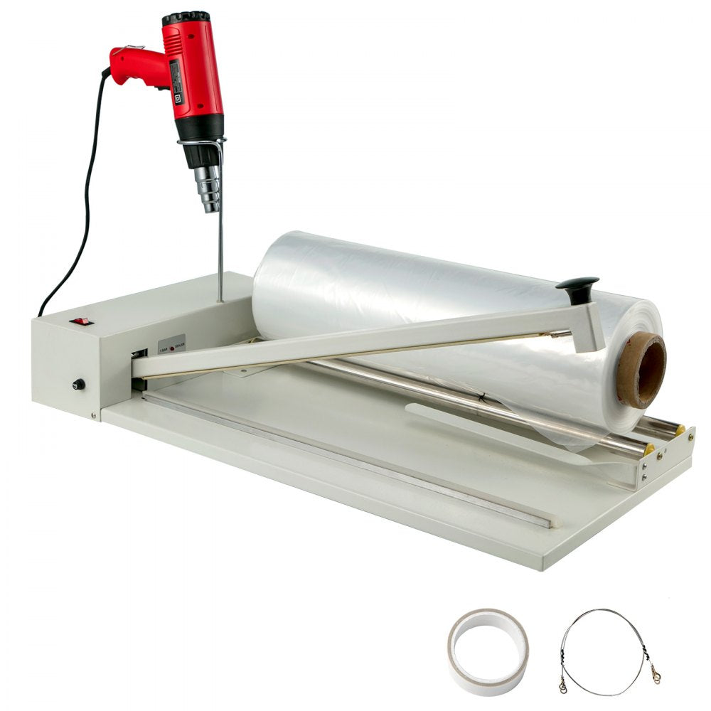 18" Shrink Wrap Sealer, 530W I-Bar Shrink Wrap Machine, Shrink Wrap Sealer with Heat Gun and Shrink Film Suit for PVC POF Film