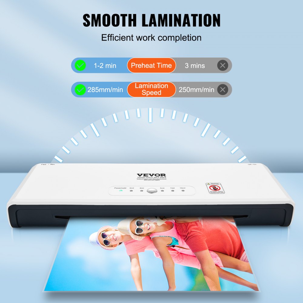 Laminator, 13-inch Laminating Machine, 4 Rollers Hot and Cold Thermal Laminator, Quick Warm-up, Fast Laminating Machine with 3 mil Lamination Films for Home, Office, School