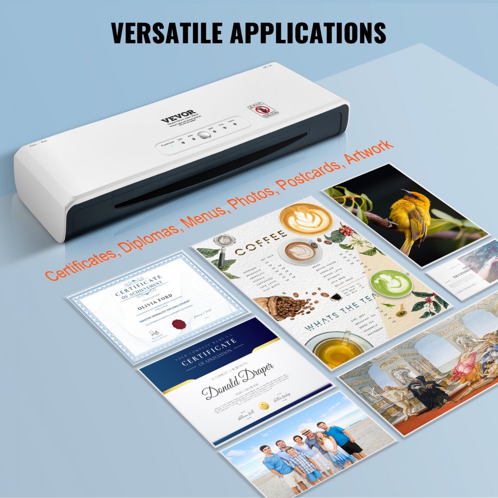 Laminator, 13-inch Laminating Machine, 4 Rollers Hot and Cold Thermal Laminator, Quick Warm-up, Fast Laminating Machine with 3 mil Lamination Films for Home, Office, School
