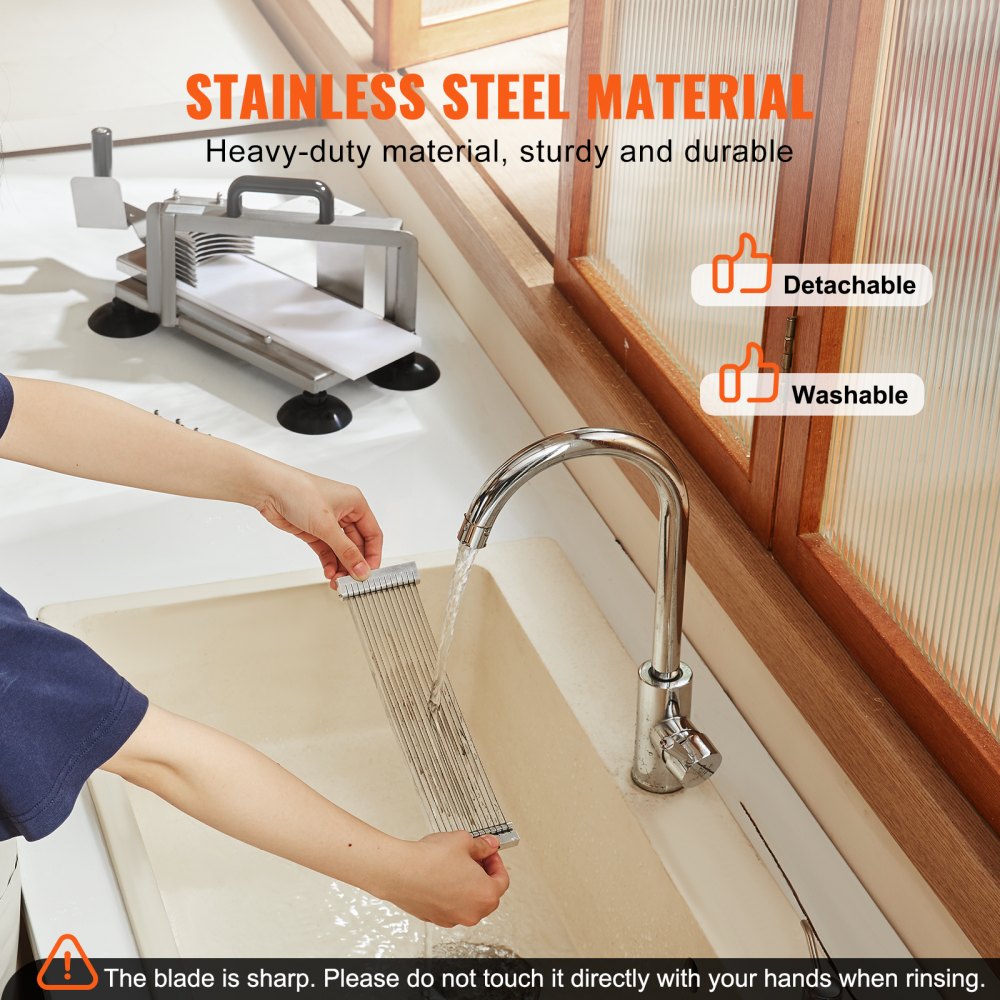 Commercial Tomato Slicer, 1/4 inch Tomato Cutter Slicer, Stainless Steel Heavy Duty Tomato Slicer Machine, Manual Tomato Slicer with Non-slip Feet, for Cutting Tomatoes, Cucumbers, Bananas