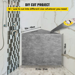 Corner shower seat made of EPS composite with a 440lbs load capacity and waterproof design.