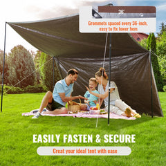 Tarp Waterproof 20x30 ft, Plastic Poly Tarp Cover 10 Mil, Multi Purpose Tear UV and Temperature Resistant Outdoor Tarpaulin with High Durability Reinforced Grommets (Silver/Brown)