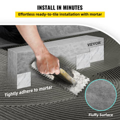 Bostome Ready to Tile Shower Seat, 47.2-inch EPS composite bench with waterproof surface.