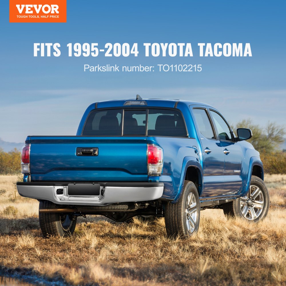 Rear Step Bumper Chrome Steel Bumper Assembly for 1995-2004-Toyota Tacoma