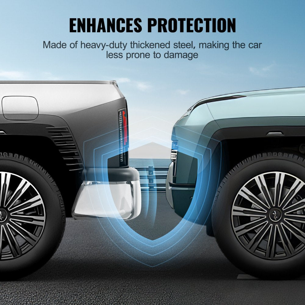 Rear Step Bumper Chrome Steel Bumper Assembly for 1995-2004-Toyota Tacoma