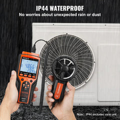 Split Handheld Anemometer, 14℉-140℉, Digital Wind Speed CFM Meter Gauge with LED Backlight Screen, Measures Wind Velocity Wind Temperature Air Flow Wind Chill, for Sailing Surfing Flying HVAC