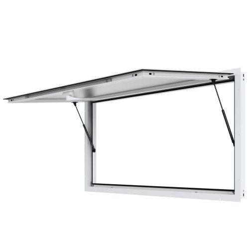 Concession Window 72"x48", Aluminum Alloy Food Truck Service Window with Awning Door & Drag Hook, Up to 85 Degrees Stand Serving Window for Food Trucks Concession Trailers, Glass Not Included